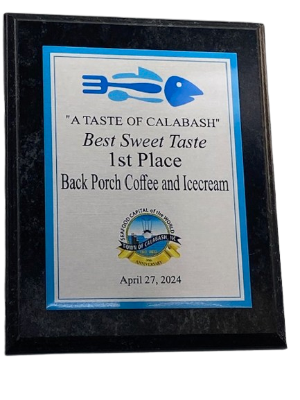 Taste of Calabash 2024 First Place Plaque